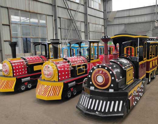 Vintage trackless trains